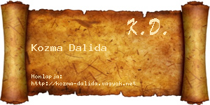 Kozma Dalida névjegykártya